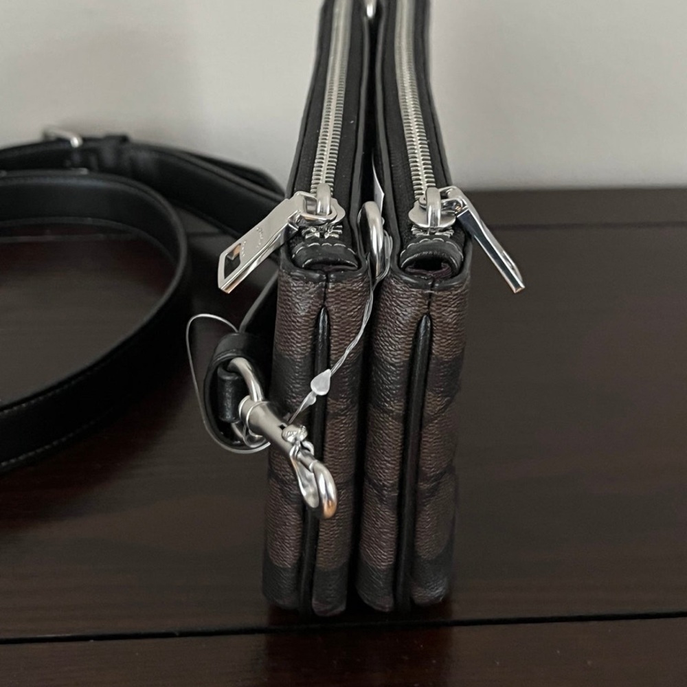 Coach double zipper bag